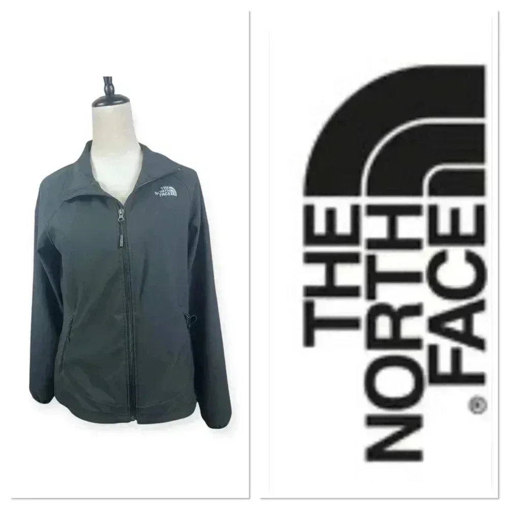 The North Face black zip front jacket size medium